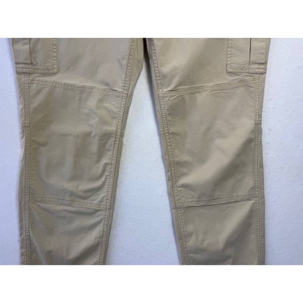 LL Bean Cargo Pants Womens 16 Tan Favorite Fit Stretch Utility Fly Fishing Print - Picture 3 of 16